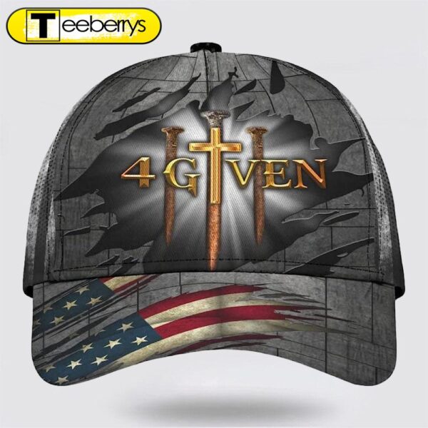 1 Cross 3 Nails 4 Given Christian Baseball Cap – Christian Hats for Men and Women