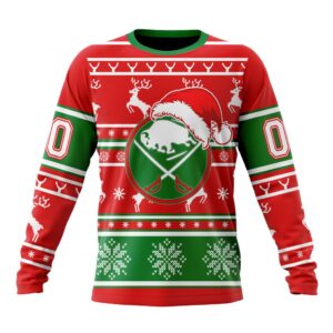 Custom NHL Buffalo Sabres Crewneck Sweatshirt Specialized Unisex Christmas Is Coming Santa Claus Unisex Shirt 1