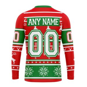 Custom NHL Columbus Blue Jackets Crewneck Sweatshirt Specialized Unisex Christmas Is Coming Santa Claus Unisex Shirt 2