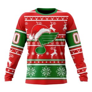 Custom NHL St Louis Blues Crewneck Sweatshirt Specialized Unisex Christmas Is Coming Santa Claus Unisex Shirt 1