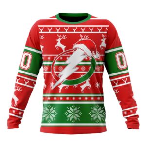 Custom NHL Tampa Bay Lightning Crewneck Sweatshirt Specialized Unisex Christmas Is Coming Santa Claus Unisex Shirt 1