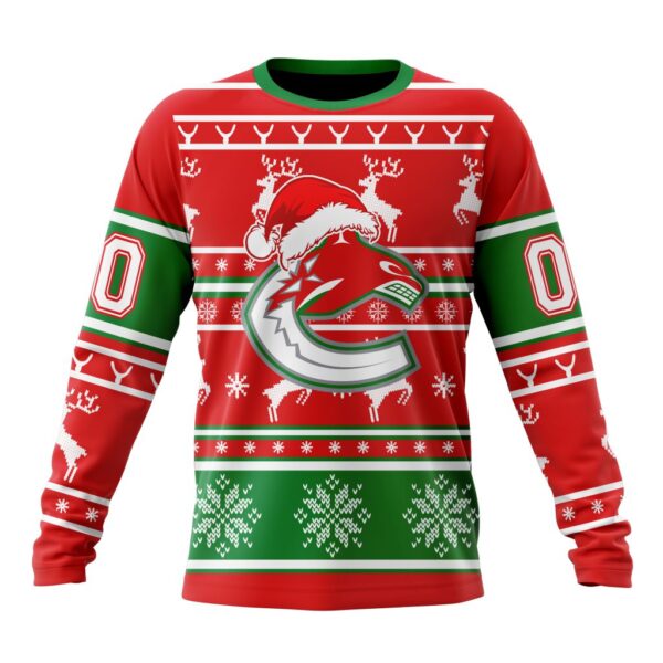 Custom NHL Vancouver Canucks Crewneck Sweatshirt Specialized Unisex Christmas Is Coming Santa Claus Unisex Shirt