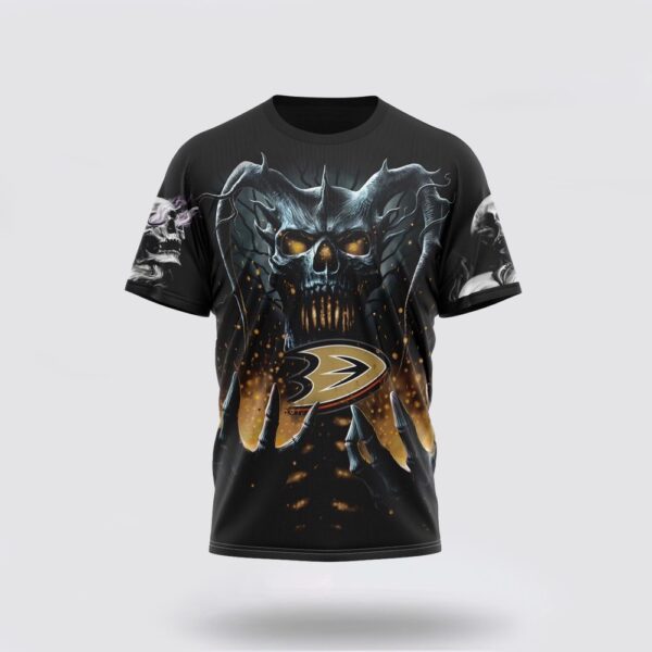 NHL Anaheim Ducks 3D T Shirt Special Skull Art Design Unisex Tshirt