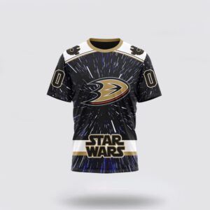 NHL Anaheim Ducks 3D T Shirt X Star Wars Meteor Shower Design Unisex Tshirt 1