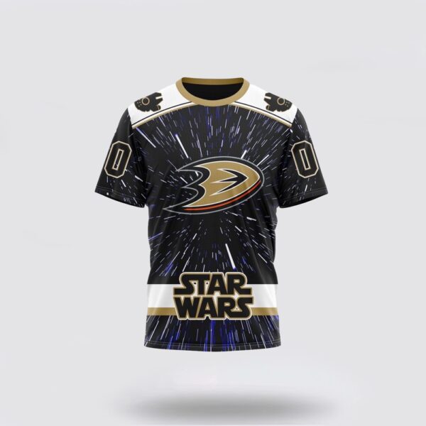 NHL Anaheim Ducks 3D T Shirt X Star Wars Meteor Shower Design Unisex Tshirt