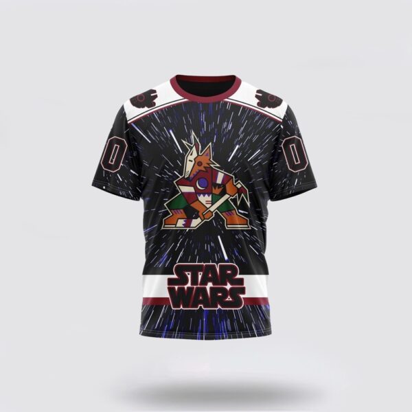 NHL Arizona Coyotes 3D T Shirt X Star Wars Meteor Shower Design Unisex Tshirt