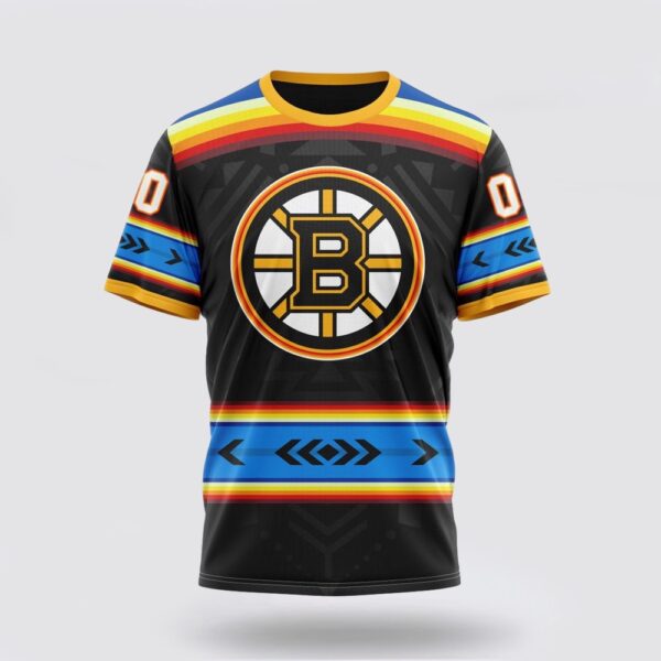 NHL Boston Bruins 3D T Shirt Special Native Heritage Design Unisex Tshirt