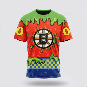 NHL Boston Bruins 3D T Shirt Special Nickelodeon Design Unisex Tshirt 1