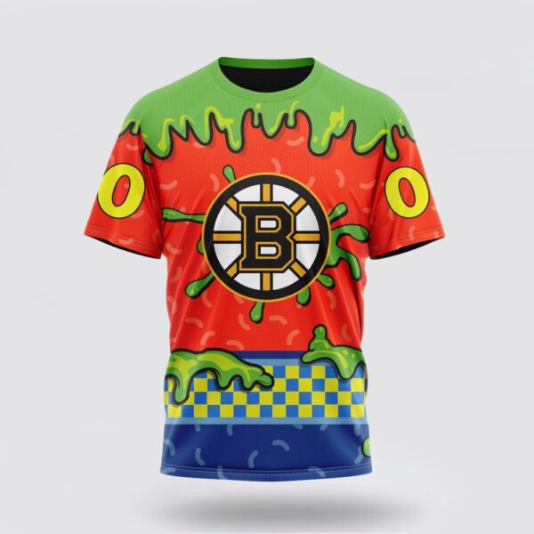 NHL Boston Bruins 3D T Shirt Special Nickelodeon Design Unisex Tshirt