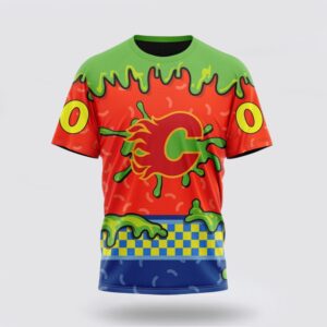 NHL Calgary Flames 3D T Shirt Special Nickelodeon Design Unisex Tshirt 1