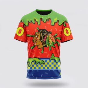 NHL Chicago Blackhawks 3D T Shirt Special Nickelodeon Design Unisex Tshirt 1