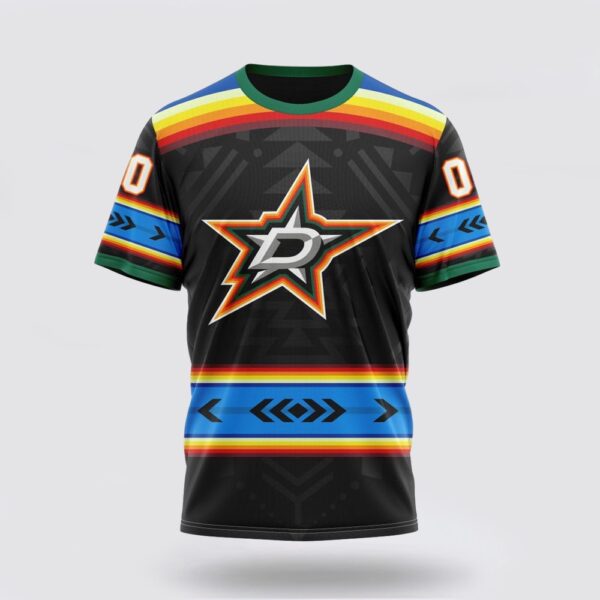 NHL Dallas Stars 3D T Shirt Special Native Heritage Design Unisex Tshirt