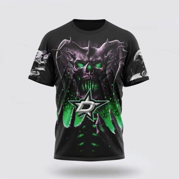 NHL Dallas Stars 3D T Shirt Special Skull Art Design Unisex Tshirt