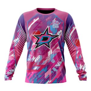 NHL Dallas Stars Crewneck Sweatshirt I Pink I CanFearless Again Breast Cancer Unisex Shirt 1