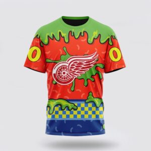 NHL Detroit Red Wings 3D T Shirt Special Nickelodeon Design Unisex Tshirt 1