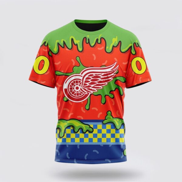 NHL Detroit Red Wings 3D T Shirt Special Nickelodeon Design Unisex Tshirt