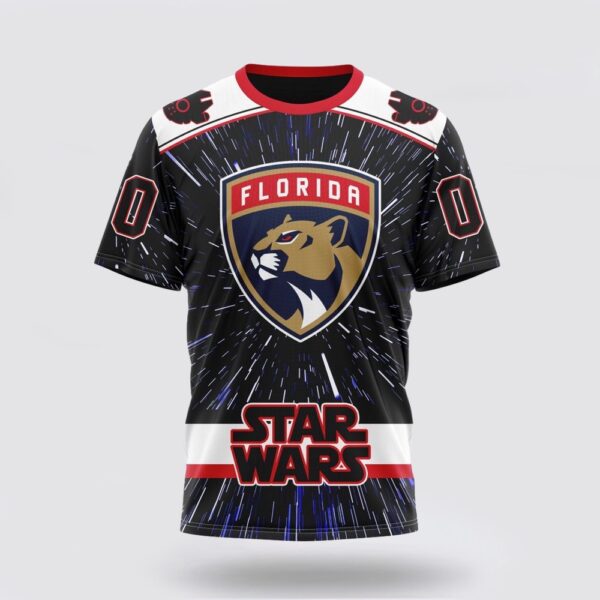 NHL Florida Panthers 3D T Shirt X Star Wars Meteor Shower Design Unisex Tshirt