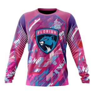 NHL Florida Panthers Crewneck Sweatshirt I Pink I CanFearless Again Breast Cancer Unisex Shirt 1