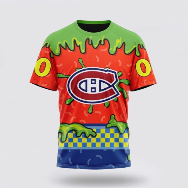 NHL Montreal Canadiens 3D T Shirt Special Nickelodeon Design Unisex Tshirt