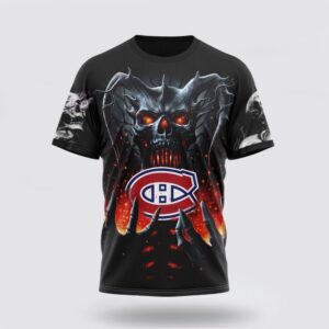 NHL Montreal Canadiens 3D T Shirt Special Skull Art Design Unisex Tshirt 1