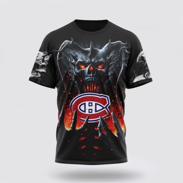NHL Montreal Canadiens 3D T Shirt Special Skull Art Design Unisex Tshirt