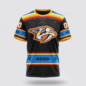 NHL Nashville Predators 3D T Shirt Special Native Heritage Design Unisex Tshirt 1