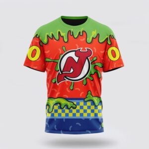 NHL New Jersey Devils 3D T Shirt Special Nickelodeon Design Unisex Tshirt 1