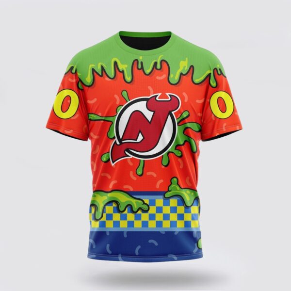 NHL New Jersey Devils 3D T Shirt Special Nickelodeon Design Unisex Tshirt