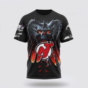 NHL New Jersey Devils 3D T Shirt Special Skull Art Design Unisex Tshirt 1