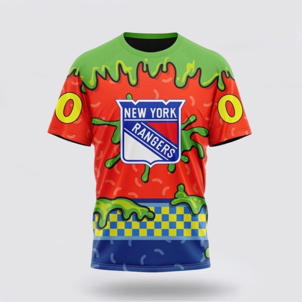 NHL New York Rangers 3D T Shirt Special Nickelodeon Design Unisex Tshirt