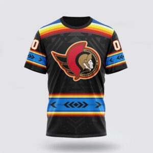 NHL Ottawa Senators 3D T Shirt Special Native Heritage Design Unisex Tshirt 1