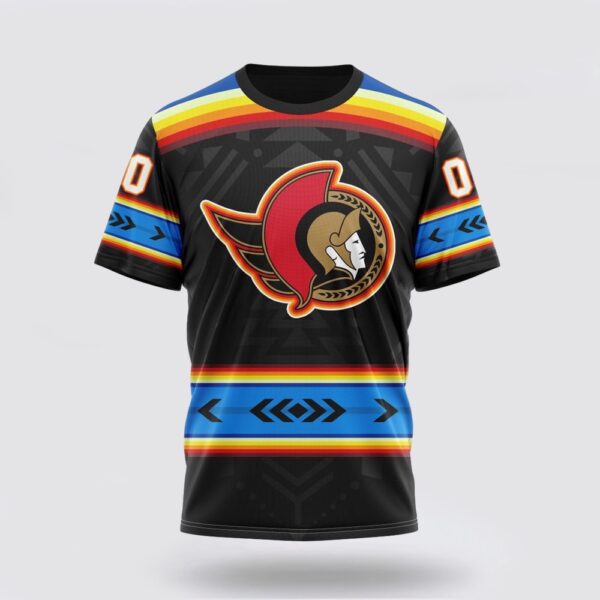 NHL Ottawa Senators 3D T Shirt Special Native Heritage Design Unisex Tshirt