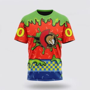 NHL Ottawa Senators 3D T Shirt Special Nickelodeon Design Unisex Tshirt 1