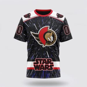 NHL Ottawa Senators 3D T Shirt X Star Wars Meteor Shower Design Unisex Tshirt 1