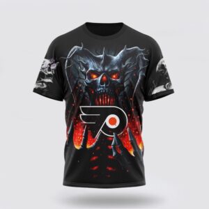 NHL Philadelphia Flyers 3D T Shirt Special Skull Art Design Unisex Tshirt 1