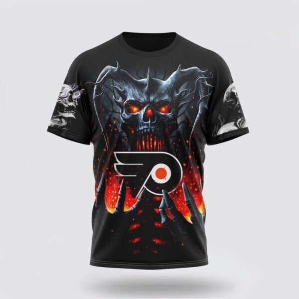 NHL Philadelphia Flyers 3D T Shirt Special Skull Art Design Unisex Tshirt