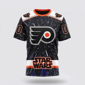 NHL Philadelphia Flyers 3D T Shirt X Star Wars Meteor Shower Design Unisex Tshirt 1