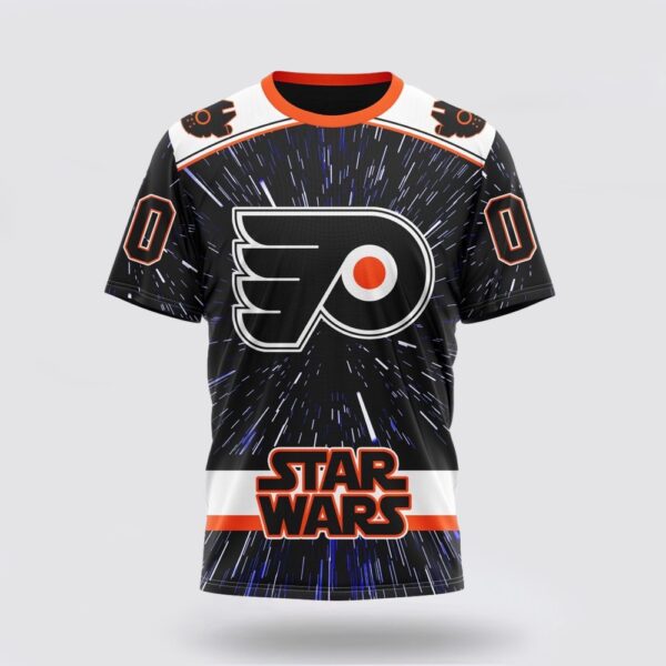 NHL Philadelphia Flyers 3D T Shirt X Star Wars Meteor Shower Design Unisex Tshirt