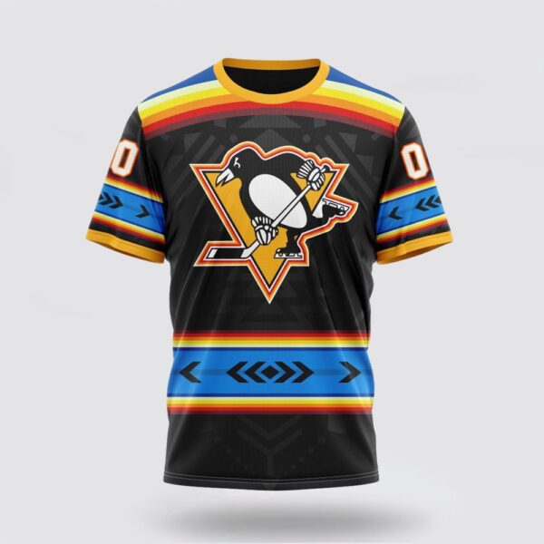 NHL Pittsburgh Penguins 3D T Shirt Special Native Heritage Design Unisex Tshirt