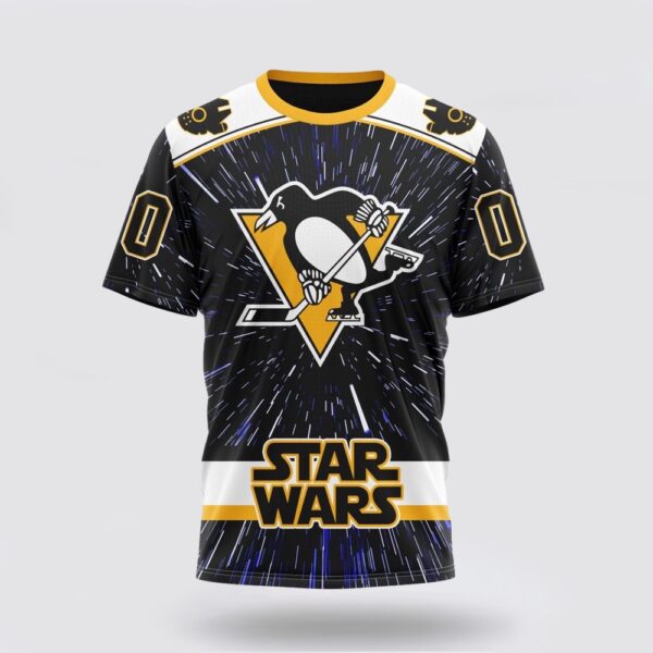 NHL Pittsburgh Penguins 3D T Shirt X Star Wars Meteor Shower Design Unisex Tshirt