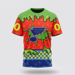 NHL St Louis Blues 3D T Shirt Special Nickelodeon Design Unisex Tshirt 1