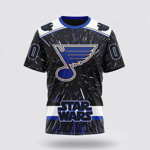 NHL St Louis Blues 3D T Shirt X Star Wars Meteor Shower Design Unisex Tshirt
