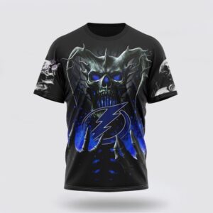 NHL Tampa Bay Lightning 3D T Shirt Special Skull Art Design Unisex Tshirt 1