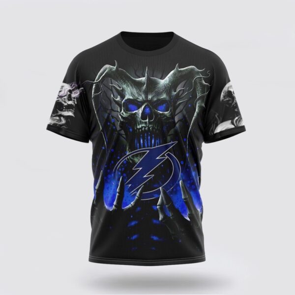 NHL Tampa Bay Lightning 3D T Shirt Special Skull Art Design Unisex Tshirt