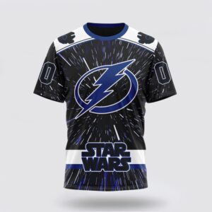 NHL Tampa Bay Lightning 3D T Shirt X Star Wars Meteor Shower Design Unisex Tshirt 1