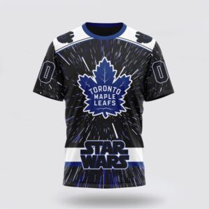 NHL Toronto Maple Leafs 3D T Shirt X Star Wars Meteor Shower Design Unisex Tshirt 1