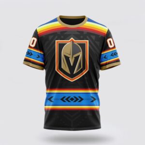 NHL Vegas Golden Knights 3D T Shirt Special Native Heritage Design Unisex Tshirt 1
