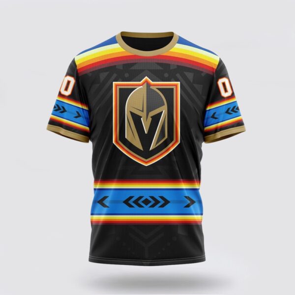 NHL Vegas Golden Knights 3D T Shirt Special Native Heritage Design Unisex Tshirt