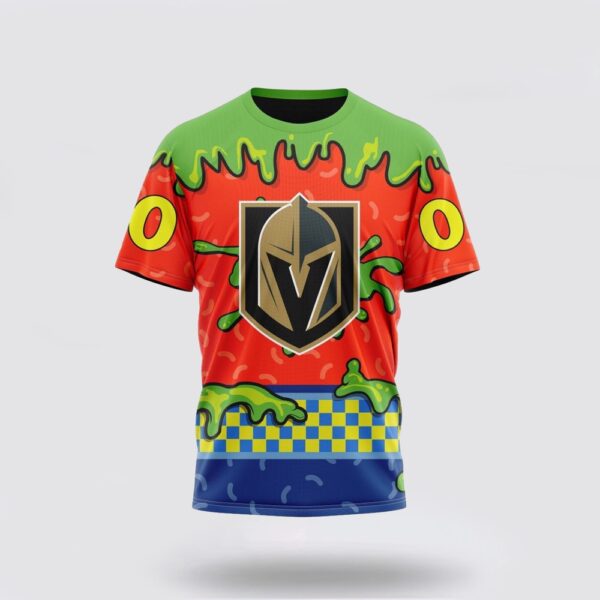 NHL Vegas Golden Knights 3D T Shirt Special Nickelodeon Design Unisex Tshirt