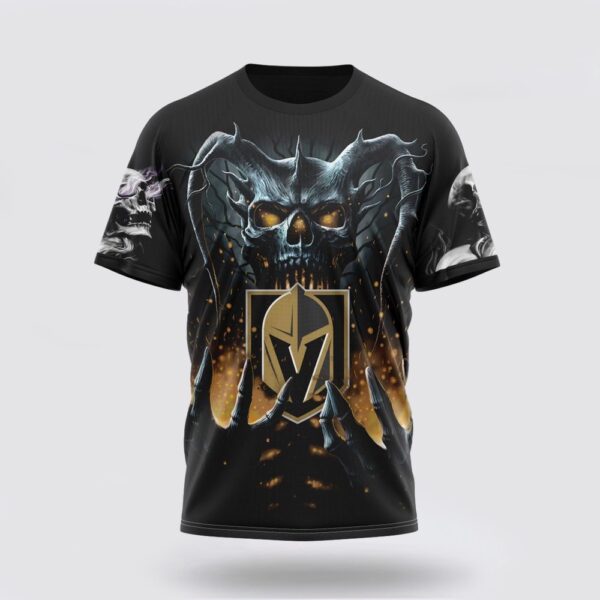 NHL Vegas Golden Knights 3D T Shirt Special Skull Art Design Unisex Tshirt